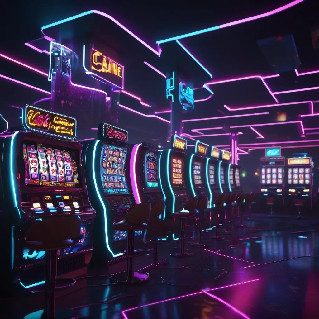 Neon Casino Lobby