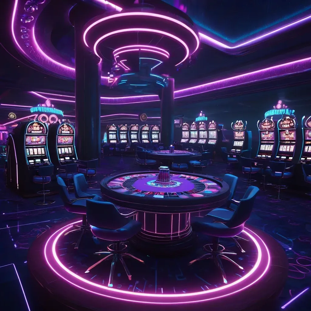 Neon Casino Lobby